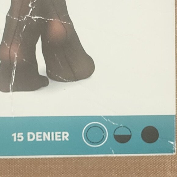 Walk Pop Black 15 Denier Sheer IGA Plus Back Leg Seam Legwear Tights Size 2X - Picture 6 of 16